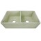 Nantucket Sinks Double Bowl Farmhouse Fireclay Sink with Shabby Green Finish FCFS3318D-ShabbyGreen - alternate 2